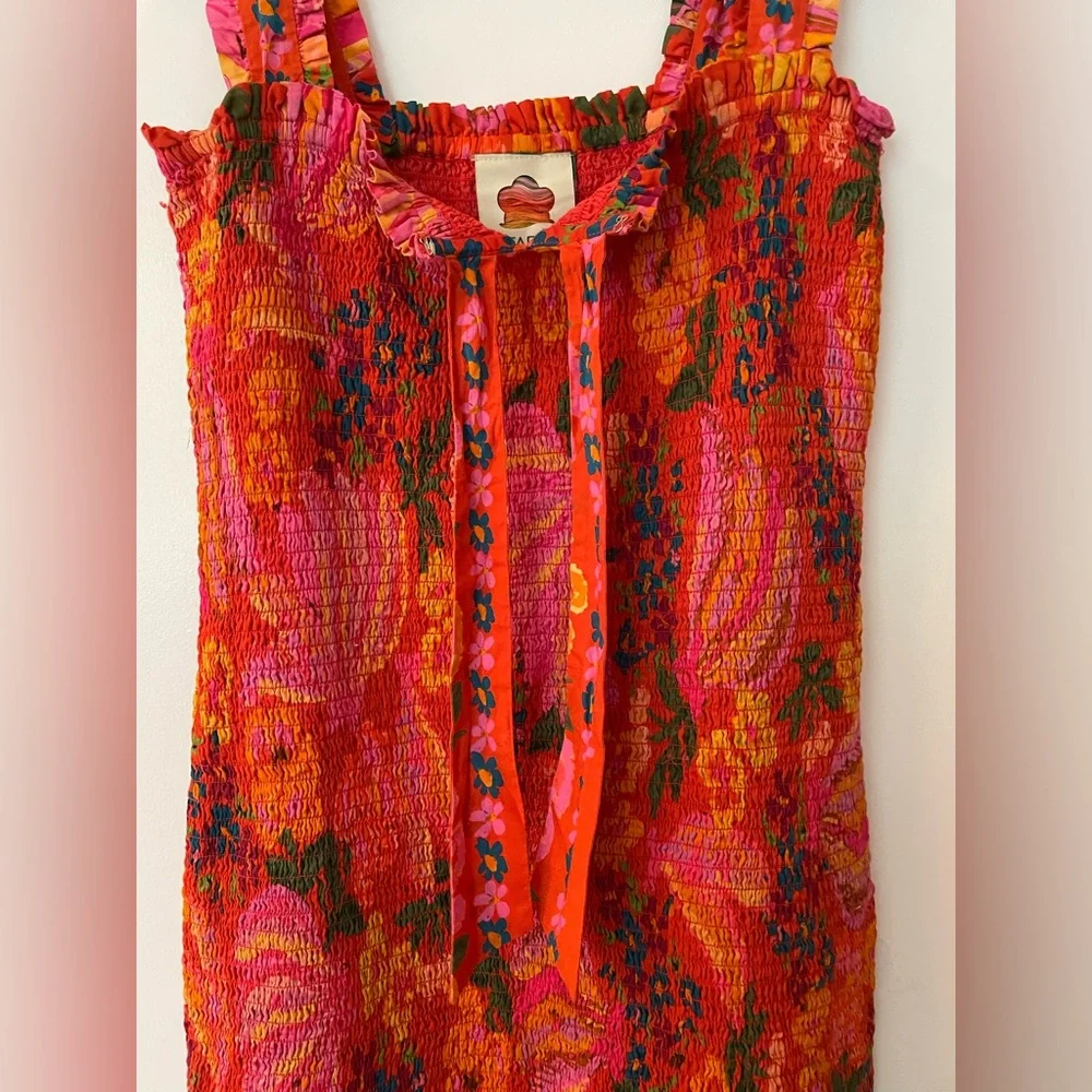 Farm Rio Red Spring Bananas Mini Dress - Picture 3 of 9